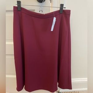 Burgundy j. Crew midi circle skirt